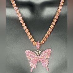 Material: Cubic Zirconia/ Sterling Silver Condition: Brand New Boutique Item Color:Pink/ Gold Item: Necklace Buyer: Women Size: 1.25" X 1.25" (Estimate Measurement) 31cm X 10cm/12.2" X 3.94" Fit: One Size Fits Most Details: Will Not Turn Green! Lobster Clasp, Cute, Danity 3 For$30 Ship Same/Next Day, Professional Seller. Love It? Buy It! Save More W/ Bundle Benefits: 20% Bundle Discount 2+ Items. Offers Welcome. #X6903 1.4oz Pink Crystal Jewelry For Valentine's Day, Pink Bling Necklace For Gift, Pink Pendant Necklace With Adjustable Chain, Rose Gold Rhinestone Necklace For Gift, Rose Gold Rhinestone Necklace Gift, Pink Rhinestone Necklace For Valentine's Day, Pink Metal Chain Jewelry, Pink Rhinestone Necklace With Bling For Gift, Rose Gold Crystal Necklaces With Rhinestones