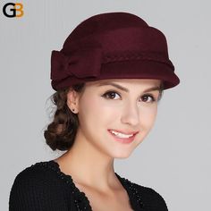 Enrich your shopping list wisely at GeraldBlack.com. Elegant Autumn Winter Fashion Woolen Felt Beret Cap for Women #hatsofinstagram #fashionhats #hatstore #hatstyle #hatshop #hatshopping #hatseason #womenhats Types Of Hats For Women, Felt Beret, Beret Cap, Woolen Hat, Fedora Hat Women, Women Hats, Head Scarf Styles, Wool Beret, Berets Cap