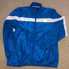 Nwot Never Worn, Excellent Condition, Adidas Jacket. Size Large Blue Adidas Sporty Windbreaker, Adidas Blue Sporty Windbreaker, Sporty Blue Adidas Windbreaker, Casual Blue Adidas Outerwear, Casual Blue Sport Coat For Spring, Blue Adidas Windbreaker For Sports, Blue Adidas Sports Windbreaker, Blue Adidas Windbreaker For Spring, Blue Adidas Track Jacket For Spring