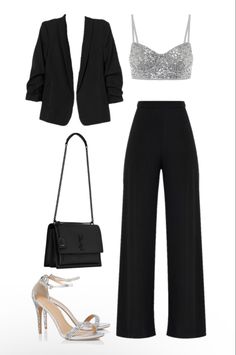 Elegant Concert Outfit Classy, All Black Outfit For Concert, Shein Outfits Night Out, Elegant Concert Outfit, Reputation Aesthetic Outfits, Taylor Outfit Ideas, Ootd Party Night, Concert Clothes Ideas, Outfit For Concert Night