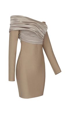 The Perfect Dress for Any OccasionIntroducing our Long Sleeve Folds Bandage Mini Dress in Khaki, the ultimate dress that will make you stand out from the crowd. Whether you're attending a romantic dinner date, having champagne with the girls, going to a cocktail bar, or hitting the party scene, this dress is the perfect choice.Unmatched Style and QualityWhat sets our dress apart from the competition is its unique design and attention to detail. The long sleeves add a touch of elegance, while the Sleeve Folds, Floral Dress Shoes, Cindy Dress, Bachelorette Dress, Cocktails Bar, Shoulder Stretch, Party Scene, Spandex Dress, Romantic Dinner