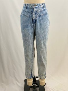 A totally awesome cool pair of vintage Chic jeans! Light washed, they have a tapered leg, high waist and yoke detailing on the front. Super cool with one of our vintage tees!  -Vintage 80s -High waist, tapered leg -Machine wash recommended  Measurements: *Waist 12 1/2  inches *Hips17 1/2  inches *Inseam 26  inches *Length 35 inches *This item is pre-loved and there may be minor flaws to the garment. Not to worry if there is anything major we will let you know. --Please read shop policies thoroug Retro High Waist Washed Jeans, Vintage Light Wash Jeans With Belt Loops, Acid Wash Retro Denim Bottoms, Acid Wash Retro Straight Leg Bottoms, Retro Straight Leg Acid Wash Bottoms, Retro Acid Wash Straight Leg Bottoms, Vintage Light Wash Tapered Leg Jeans, Vintage Light Wash Tapered Jeans, Spring Vintage Acid Wash Jeans