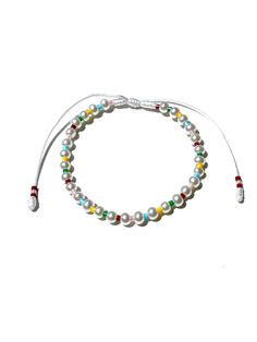 "Luminous freshwater pearls mixed with colorful Japanese Miyuki beads for an elegant bracelet that instantly elevates any ensemble Safe to get wet, no need to remove even while bathing Adjustable drawstring pull knot for convenient and comfortable fit Bracelet length is perfectly adjustable from 5\" up to 7\" inch wrist Product quality 120 days guarantee, just get in touch Handmade in USA since 1998 in a smoke and pet free environment Pearl beads are 6mm approx. 𝗠𝗶𝘆𝘂𝗸𝗶 𝗰𝗼𝗹𝗹𝗲𝗰𝘁𝗶𝗼𝗻 Adjustable Pearl Bracelet With Colorful Beads, Adjustable Multicolor Pearl Bracelet With Colorful Beads, Adjustable Multicolor Hand-strung Pearl Bracelet, Adjustable Hand-strung Multicolor Pearl Bracelet, White Friendship Bracelets With 8mm Beads, Elegant White Friendship Bracelets With Colorful Beads, Adjustable White Pearl Bracelet With Colorful Beads, Adjustable Multicolor Pearl Bracelet For Gifts, Multicolor Round Beads Pearl Friendship Bracelet