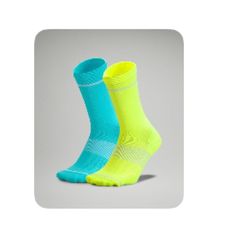 New Two Pack Of Men’s Lululemon Power Stride Crew Length Socks In Neon Yellow And Bright Blue Colors. Xl Fits 12.5-14 Shoe Size Comfortable Blue Training Socks, Green Non-slip Sports Socks, Yellow Sporty Socks For Sports, Blue Breathable Running Socks, Blue Non-slip Sporty Socks, Sporty Non-slip Blue Socks, Functional Blue Socks For Training, Lightweight Sporty Socks For Workout, Blue Casual Training Socks