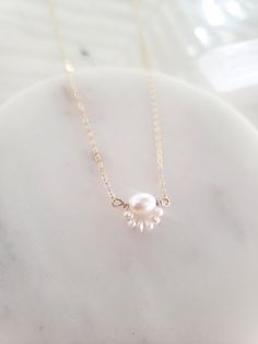 "These dainty and thoughtfully designed necklaces are stunning paired as a set or on their own! Would be wonderful for a bride or as a feminine and lovely touch to your every day. Genuine freshwater pearls are wire wrapped in a minimal/vintage-y/boho style. Made from top quality materials- true 14k gold fill or solid sterling silver, will not tarnish or turn you green, wear 24/7! Secured with an easy to use oval lobster clasp. Lead and nickel free. Excellent for sensitive skin! Come packaged in Dainty White Pearl Necklaces, Dainty White Pearl Chain Jewelry, White Feminine Jewelry With Delicate Chain, Feminine White Jewelry With Delicate Chain, White Delicate Chain Feminine Jewelry, Feminine Pearl Charm Necklaces For Anniversary, Delicate Pearl Charm Jewelry For Anniversary, Dainty Pearl Charm Jewelry For Anniversary, Delicate Pearl Chain Necklace For Anniversary