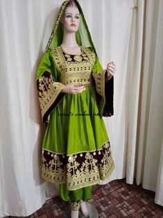 afghan kuchi traditional wedding drees is made of good quality long lasting fabric. Traditionally such Afghanistan Persian Pashtun new design frocks are used as bridal dress. Most of girls also like and recommend such dresses for wedding, Nikkah and Mehndi night events. The dress measurements are kept average. If you need this frock in exact measurements you need, then please send us measurements which best fit on your body Wedding Nikkah, Afghani Dress, Mehndi Night, Balochi Dress, Afghan Dresses, Dresses For Wedding, Dress Measurements, Puffy Sleeves, Bridal Dress