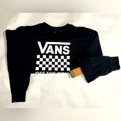 Black Vans Sweater With Checkerboard Front Print Logo 60% Cotton, 40% Polyester Fabric Fleece Pullover. Light Knit Not A Heavy Sweater. Multiple Sizes Below Vans Pullover, Vans Sweater, Maroon Vans, Purple Vans, Vans Sweatshirt, Yellow Vans, Vans Hoodie, Vans Checkered, Sweaters Black