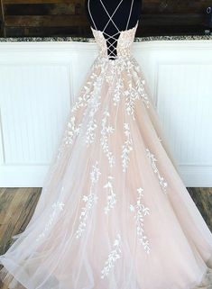 Princess Prom Dresses, Spaghetti Strap Prom Dress, Floor Length Prom Dresses, Pink Prom Dress, Long Evening Dress, Pink Prom, فستان سهرة, Dresses 2020, Pink Prom Dresses