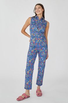 GOLDIE JUMPSUIT Flower Print Jumpsuit, Flower Jumpsuit, Say It With Flowers, Rachel Antonoff, No Fear, Long Jumpsuits, Shop The Look, Pressed Flower, Trucker Jacket