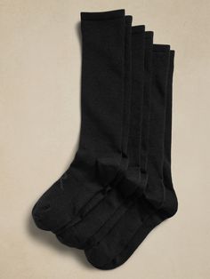 This sock is knitted from our best-selling blend of beautiful Merino wool and modal, which adds softness and a smooth finish.  Temperature Regulating Sustainability: Made with TENCEL™ modal, sourced from European beechwood trees, harvested from sustainably managed forests.  Set of 3 pairs.  Fits men's shoe sizes 8-12. Men's Shoe, Men Shoes Size, Mens Fitness, Merino Wool, Banana Republic, Sustainability, Trees, Mens Accessories, Socks