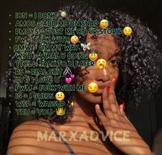 a woman with many emoticions on her face