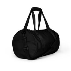 Hitting the gym, running errands, or traveling?! This bag is a perfect match! Keeping it classic in all black. Made from 100% polyester and sturdy, water-resistant fabric, this bag is fun meets function. And it’s got pockets! • 100% polyester• Fabric weight: 9.91 oz/yd² (336 g/m²) • Water-resistant and durable • Sturdy fabric with fusible backing to add firmness • T-piping for stability • Dual padded handles • Inside pocket for valuables One size 17 ⅜ 11 ¾ 11 ¾ Black Duffle Bag, Pumping Iron, Workout Essentials, Duffle Bags, Black Mamba, Water Resistant Fabric, Plain Black, Workout Wear, Duffel Bag