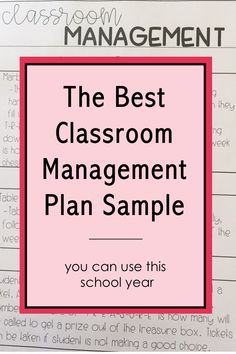 the best classroom management plan sample you can use this school year to teach your students