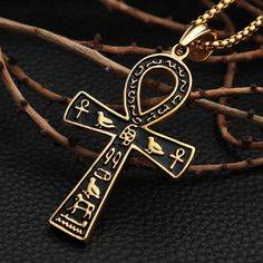 Introducing this Ancient Egypt Pendant in durable stainless steel, featuring an Ankh Cross in black and gold. Symbolic of life and eternity, this pendant pays homage to ancient Egyptian heritage with its striking and enduring design. Metals Type: Stainless Steel Pendants Type: slide We ship worldwide to 185 countries! Please allow 1-2 business weeks for your order to arrive. Vintage Egypt, Egypt Ancient, Glamour Jewelry, Necklace Model, Egyptian Ankh, Ankh Cross, Toga Pulla, Vintage Punk, Necklace For Men