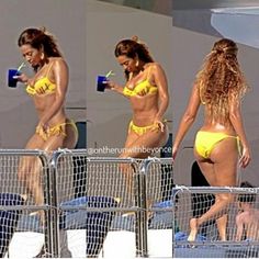 two women in yellow bikinis on a boat