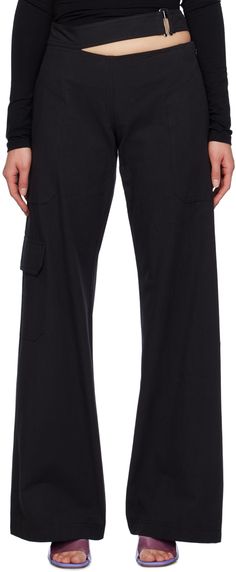 Straight-leg plain-woven cotton trousers. · Low-rise · Integrated asymmetric hook-eye strap at waist · Four-pocket styling · Flap pocket at leg · Concealed zip closure at outseam Supplier color: Black Bec Bridge, Bec & Bridge, Cotton Trousers, Low Waisted, Hook Eye, Woven Cotton, Flap Pocket, Cotton Weaving, Bottoms Pants