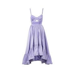 Feminine and comfortable taffeta dress with wide frills that can be worn with heels or flat shoes. The fabric is taffeta, which holds its shape and wrinkles can be straightened by hand. Strap dress has elegant twisted cleavage and pockets. Different coloured zipper on the back (NB! The colours of the zipper may vary). 100% polyester  Care: Dry cleaning only Summer Gowns, Dress Lilac, Taffeta Dress, Wedding Attire Guest, Hand Strap, Lilac Dress, Soft Girl, Strap Dress, Independent Designers Fashion