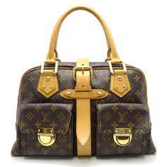 Louis Vuitton Monogram Manhattan Gm Brown Handbag W39cmxh23cmxd13cm Luxury Monogram Canvas Satchel With Gold-tone Hardware, Monogram Canvas Satchel With Branded Hardware, Luxury Monogram Canvas Satchel With Branded Hardware, Brown Handbag, Manhattan, Louis Vuitton Monogram, Louis Vuitton Bag, Bag Lady, Louis Vuitton