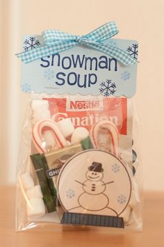 an image of a snowman soup in a bag on the app store's pinterest page