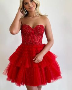 Sweetheart Homecoming Dress Strapless Embellished Quinceanera Dress, Homecoming Tulle Corset Dress With Sweetheart Neckline, Tulle Corset Dress With Sweetheart Neckline For Homecoming, Tulle Corset Dress With Fitted Bodice For Homecoming, Fitted Bodice Dress For Sweet 16 And Prom, Fitted Bodice Dress For Sweet 16 And Prom Season, Homecoming Corset Dress With Tulle Skirt For Prom Season, Tulle Corset Dress For Prom And Homecoming, Tulle Corset Dress For Homecoming And Prom Season