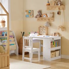 Harriet Bee Ilarie Kids 2 Piece Arts And Crafts Table and Chair Set & Reviews | Wayfair Fall Decor Bedroom, Toddler Table And Chairs, Youth Furniture, Toddler Table, Paper Roll Holders, Drawing Table, Childrens Table, Table And Chair Set, Kids' Desk