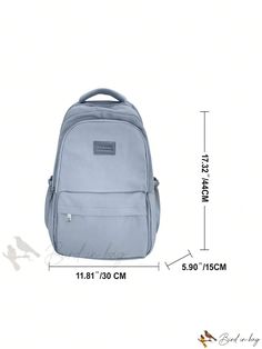 Bird in Bag - Casual Daypack College Backpack Lightweight School Bookbag for Teen Boys, Girls Backpack Bookbag for Middle School and High School, Portable Gray Backpack For School, Gray School Bag For Back To School, Gray Standard Backpack For School, Standard Gray Backpack For School, Gray Back-to-school Bag, Gray Backpack For Students, Back To School, Preppy Bags, Girls Backpack, College Backpack