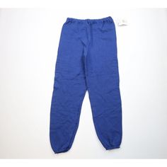 NOS Vintage 90s Streetwear Mens Large Blank Sweatpants Joggers Pants Blue USA Mens Pants New with tags. USA made Mens size Large Measurements are: 17 inches across the waist laid flat 33 inch inseam 44.5 inches from top to bottom Blue 50% Cotton 50% Polyester US Shipping is FREE, Canada is $15 and International is $24 Check out my other items in my store! PR1568 90s Style Blue Bottoms With Relaxed Fit, 90s Style Blue Bottoms With Pockets, 90s Blue Bottoms With Pockets, Blue Full-length Parachute Pants For Streetwear, Blue Streetwear Bottoms With Elastic Waistband, Blue Straight Leg Joggers For Streetwear, Blue Pants With Elastic Waistband For Streetwear, Sporty Blue Cotton Cargo Pants, Blue Sweatpants For Streetwear