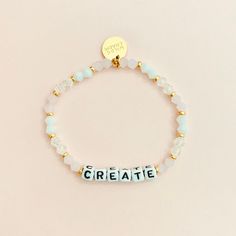 Our handcrafted bracelets are each made with a little word that reminds you of - your strengths, your travels, your loved ones, and so much more. By wearing WILDCHARM bracelets, you get a daily reminder of something that is important to you. This listing is for the bead color scheme you see in the images, customize any word you like! D E T A I L S  --------------------------- * Hand-crafted using fine-cut crystals and acrylic black, gold, or silver letter beads * Gold-plated brass hardware or si Letter Bead Bracelet, Letter Bead Bracelets, Pastel Sky, Word Bracelet, Acrylic Letters, Letter Bracelet, Beads Bracelet Design, Handcrafted Bracelets, Letter Beads