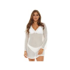 You'll be ready for the beach in style wearing this women's mesh swim-cover-up tunic by Jordan Taylor.Finding the perfect fit and size for women's clothing requires basic measurements of your chest, waist, hips and inseam. Use this guide to learn more about sizing and everything Kohl's has to offer in women's fashion. V-neck 3/4-length bell sleeves Sheer mesh constructionFIT & SIZING Longer lengthFABRIC & CARE Nylon, spandex Hand wash Imported Size: X Large. Color: White. Gender: female. Age Gro Sheer Stretch V-neck Mesh Top, Summer V-neck Swimming Cover-up, Beachy V-neck Swim Dress For Beach Cover-up, White Sheer V-neck Cover-up, Stretch V-neck Swim Dress For Vacation, Chic Stretch Tops For Beach Cover-up, Sheer V-neck Top For Vacation, Long Sleeve Mesh Top For Summer Beach, V-neck Cover-up For Sunbathing