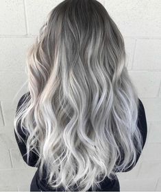 White Ombre Hair, Silver Ombre Hair, Best Ombre Hair, Grey Ombre Hair, Gray Balayage, Hair Colorful, Pulp Riot Hair Color