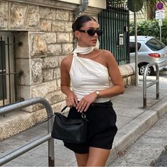 Questions? Leave A Comment Below! Chic White Tops For Going Out, Trendy White Tops For Going Out, Chic Zara Tops, Elegant White Tops For Going Out, Chic Zara Tops For Going Out, Elegant Classy Outfits, Classy Business Outfits, Summer Office Outfits, Casual Chic Outfits