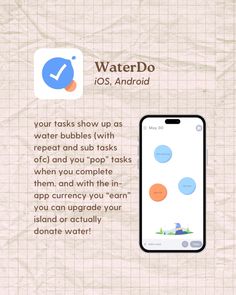 the app is showing how to use waterdropo for your iphone or ipod device