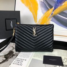 Size: 24cm*17.5cm*1.5cm It comes with Dust box, Care manual, Tag, and Paper bag. Yves Saint Laurent Bags, Tote Backpack, Satchel Bags, Yves Saint Laurent, Paper Bag, Saint Laurent, Satchel, Things To Come, Shoulder Bag