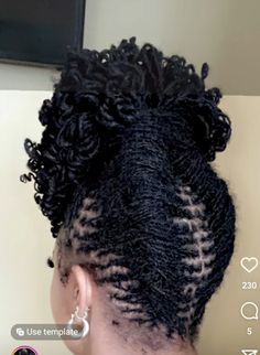 3 Bun Mohawk Natural Hair, Sisterlocks Ponytail, Sista Locks Styles, Sister Locks Updo Hairstyles, Sister Locs Updo Styles, Microloc Updo Hairstyles, Micro Locs Styles, Mirco Locs, Microloc Styles