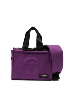 purple embossed logo to the front appliqué logo two top handles adjustable detachable shoulder strap top zip fastening main compartment internal logo patch internal patch pocket Everyday Shoulder Bag With Logo, Everyday Logo Satchel Shoulder Bag, Logo Satchel Bags For Everyday Use, Everyday Use Logo Satchel Shoulder Bag, Daily Use Logo Satchel Shoulder Bag, Everyday Satchel Bag With Logo, Everyday Shoulder Satchel With Logo, Top Handle Bag With Logo Strap For Everyday Use, Double Handle Shoulder Bag With Logo For Everyday Use