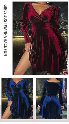 Sexy V-Neck Velvet Slim Fit Long Sleeve Dress - royal blue,XL Fall Velvet V-neck Dress For Night Out, Winter A-line Mini Dress For Date Night, Winter V-neck Stretch Long Sleeve Dress, Winter Stretch V-neck Dress, Fitted Knee-length Velvet Dress For Winter, Knee-length Dresses For Winter Night Out, Knee-length Dresses For Night Out In Winter, Knee-length Winter Dresses For Night Out, Winter Knee-length Dresses For Night Out