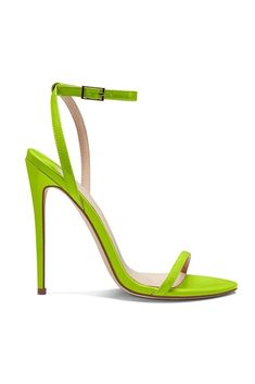 The Necessary Sandal - Lime – Femme LA Single Strap Leather Sandals For Party, Leather Single Strap Sandals For Party, Green Sandals With Contrasting Heel Counter, Leather High Heel Sandals With Single Strap, Leather Heels With Single Strap, Leather Open Toe Heels With Single Strap, Sleek Single Strap Leather Heels, Green Formal Sandals With Single Toe Strap, Sleek Single Strap Ankle Sandals