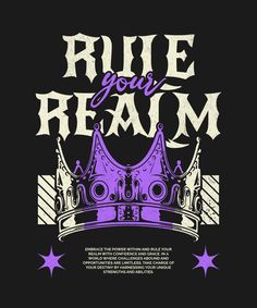 a purple crown with the words ride your dream on it