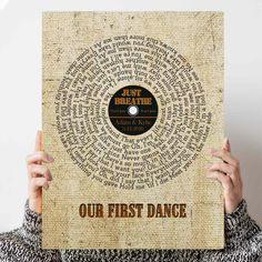 Custom Song Plaque Vinyl Record Gift For Him 50th Anniversary Gifts For Parents, 50 Years Anniversary Gift, Custom Record, Record Wall Decor, Vinyl Wedding, Vinyl Record Frame, 50 Year Anniversary, Framed Records, Gifts For Parents