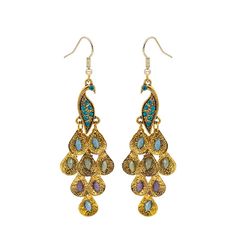 PRICES MAY VARY. 【Excellent quality】- Boho peacock bird chandelier earrings are made of highly polished alloy through metal plating process, so they have a fine lustre. They are hypoallergenic and comfortable to wear. The rounded curved edges also bring a delicate touch to the bohemian peacock phoenix tassel earrings. 【Size】- 83 × 28mm, a pair of studs with peacock design for each pack is about 10.3g. 【Classic and comfortable to wear】- Cubic zirconia peacock stud earrings can fit well with your Bird Chandelier, Statement Earrings Silver, Peacock Jewelry, Funny Earrings, Peacock Earrings, Silver Statement Earrings, Peacock Bird, Teardrop Dangle Earrings, Retro Mode