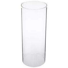 a tall glass vase on a white background