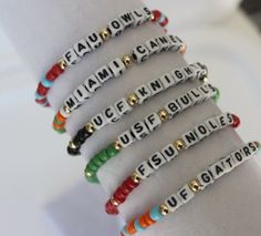 The perfect addition to any gameday outfit!! Support your favorite high school, college, or pro team! Casual Multicolor Bracelets For Game Day, Team Bracelets, College Team, Gameday Outfit, School College, Springs, High School, Jewelry Bracelets, Beaded Bracelets