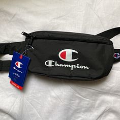 Questions? Leave A Comment Below! Champion Crossbody Bag, Sling Pack, Multipurpose Bag, Champion Logo, Vintage Champion, Waist Pack, Small Purse, Black Bag, Bagpack