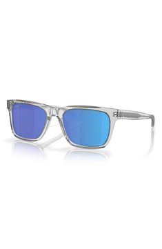 A retro-cool silhouette adds distinctive style to sleek sunglasses with glare-cutting polarized lenses for sharp, clear optics wherever your day takes you. 55mm lens width; 19mm bridge width; 140mm temple length 100% UV protection Acetate Made in Italy Sleek Sunglasses, Cool Silhouettes, Rectangular Sunglasses, Polarized Lenses, Uv Protection, Temple, Lenses, Bridge, Nordstrom