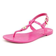 Coach 'Pier' Thong Sandal Distinctive Custom Hardware Add An Unexpectedly Luxurious Touch To This Striking Jelly Sandal: An Exceptionally Pretty Warm-Weather Style With An Adjustable Ankle Closure For A Secure Fit. Size Us 6 B/Cn 230 (1.5)/Eur 36 * Authentic Coach Shoe * Pvc Upper, Sole, Insole * Signature Embossed Pvc * Custom Hardware At Strap & Buckle * Adjustable Buckle Closure At Ankle * Signature Embossed Sole * 1/4 Inch Heel * Style No: A6307 * Color: Hot Pink * Brand New Without Box T-strap Jelly Sandals For Summer Beach, Summer T-strap Jelly Sandals For The Beach, Casual T-strap Jelly Sandals For Beach, Summer Beach T-strap Jelly Sandals, Casual Beach Jelly T-strap Sandals, Summer Beach Jelly Sandals T-strap, Coach Pink Sandals For Beach, Pink T-strap Sandals For Summer Beach, Coach Sandals For Beach In Spring