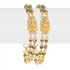 Duo strands #crystalblackbeads #babybracelets , available in a set of 2 with a center filigree motif, crafted in 22 karat two-tone gold. - See more at: https://www.rajjewels.com/22k-gold-duo-strand-crystal-black-s-bead-s-baby-bracelet.html#sthash.YtRk5NeH.dpuf Black Beads Bracelet, Baby Jewellery, Filigree Bracelet, Black Beaded Bracelets, Baby Bracelet, Baby Jewelry, Gold Crystal