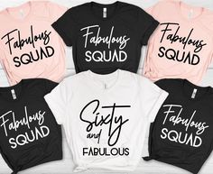 four t - shirts with the words fabulous, fabulous, fabulous and fabulous on them