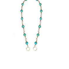 BOHEME DELPH TURQUOISE BEAD CHAIN– DELPHINE LEYMARIE Bead Chain, Beaded Hoops, Gold Wire, Turquoise Beads, Beaded Chain, Cable Chain, Wire Wrapped, Wire Wrapping, Gemstone Beads