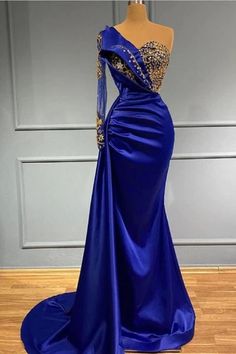 Do not know where to get a perfect dress for your event? Checking out this Royal Blue Long One Shoulder Mermaid Prom Dresses with Sleeves at ballbella.com. Customize service available, extra coupons to save a lot. Mermaid Prom Dresses With Sleeves, Blue Prom Dresses Mermaid, Long Sleeve Prom Dress Mermaid, Long Sleeve Mermaid Prom Dress, Dress With Beads, Prom Dress With Train, Mermaid Evening Gown, Royal Blue Prom Dresses, Mermaid Prom Dress