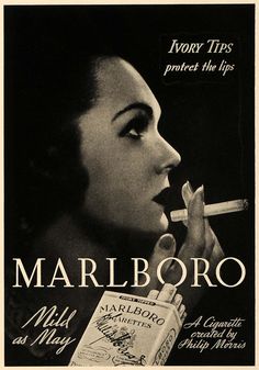 1937 Ad Philip Morris Marlboro Cigarettes May Ivory Tip - ORIGINAL ADVERTISING #vintage #advertising Arte Punk, The Good Old Days